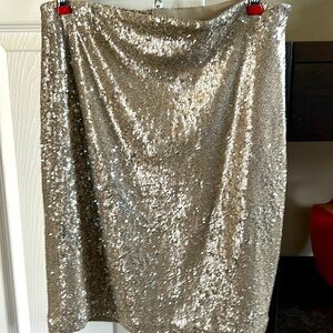 Metallic sequin skirt